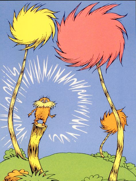 The Lorax Book Cover - 17" x 15" - Lithograph - 2004 The Lorax, Dr Seuss, Book Cover