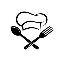 Creative chef hat spoon fork logo symbol design Vector Image Spoon And Fork Logo Design, Logo Sendok Garpu, Fork And Knife Logo, Spoon And Fork Logo, Chef Logo Design, Spoon Logo, Fork Logo, Knife Logo, Body Tattoo Design