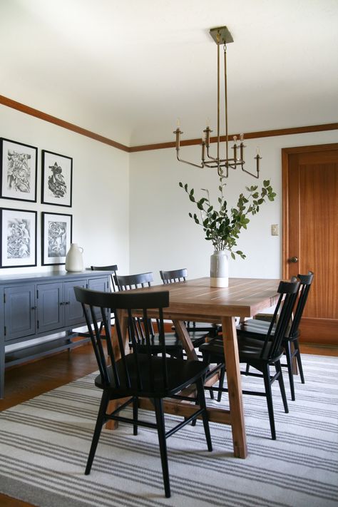 Modern traditional dining room decor - reveal!! / Create / Enjoy Modern Traditional Dining Room Decor, Modern Traditional Dining, Modern Traditional Dining Room, Dining Room Decor Traditional, Dining Room Table And Chairs, Traditional Dining Rooms, Dining Room Makeover, Dining Room Combo, Traditional Dining