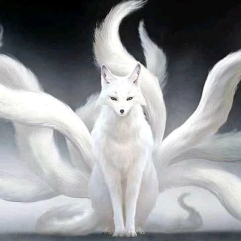 Fantasy Creature Artwork, Mythical Animals Fantasy Creatures Art, Kitsune Animal, Lup Singuratic, Pet Anime, Mythical Creatures Fantasy, Kitsune Fox, Mystical Animals, Fantasy Wolf