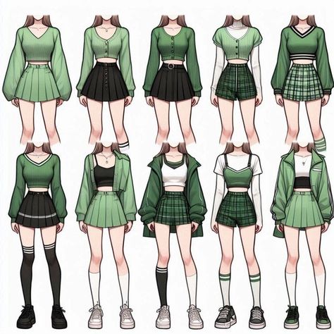 Aesthetic Outfits Drawing Reference, Aesthetic Outfit Drawing Sketches, Types Of Aesthetics List Core, Outfit Ideas To Draw, Outfit Illustration Art, Short Haircuts For Round Faces, Illustration Face, Fashion Illustration Face, Haircuts For Round Faces