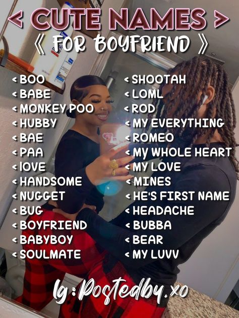 Bf Contact Name Ideas Aesthetic, Names To Call Your Boyfriend In Person, Cute Boyfriend Nicknames For Contacts, Contact Name For Boyfriend, Cute Bf Names, Cashapp Tag Names Ideas, Cute Nicknames For Bf, Bf Nickname Ideas, Contact Names For Girlfriend