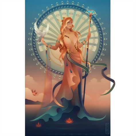 Aphrodite, Greek Goddess of beauty and love. #aphrodite #venus #art #drawing #pantheon #greekmythology #goddess #digitalart #artist… | Instagram Yliade Art, Apollo Greek Mythology, Persephone Greek Mythology, Sphinx Egyptian, Apollo Greek, Greek Pantheon, Greek Gods And Goddesses, Greek Mythology Art, Goddess Of Love