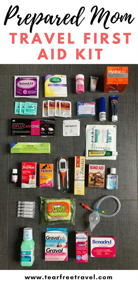 Wondering what to bring in your travel first aid kit? Here is my first aid checklist for the best family first aid kit. From snot-suckers to antidiarrheals, this kit has got you covered! There is no such thing as being over-prepared when it comes to traveling with little ones. Click through for the contents of my children's medical kit. #travelfirstaidkit #familyfirstaidkit #babyemergencykit #toddlerfirstaidkit #childrensmedicalkit #firstaidkit #bestfamilyfirstaidkit Travel Medicine Kit, First Aid Kit Checklist, Diy First Aid Kit, Medicine Kit, Mom Travel, Road Trip Car, First Aid Kits, Travel Essentials Men, Medical Kit