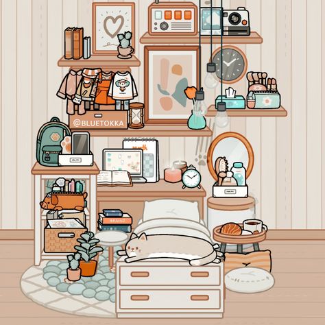 Toca Houses, Cute Snapchat Bitmoji Ideas, Toca Life World Aesthetic Pfp, Toca Ideas, Cute Iphone Wallpaper Tumblr, Free House Design, Bedroom Ideas Aesthetic, Hello Kitty Toys, Adorable Homes Game