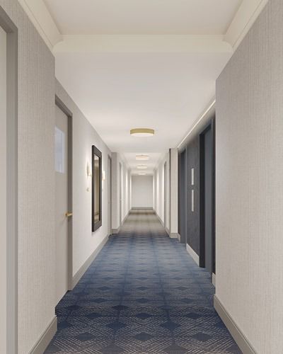 Hallway Design | New York City | Aline Studio Apartment Building Hallway, Building Hallway, Interior Design Lobby, Apartment Lobby, Lobby Interior Design, Corridor Design, Lenox Hill, Hallway Design, Studio Interior Design