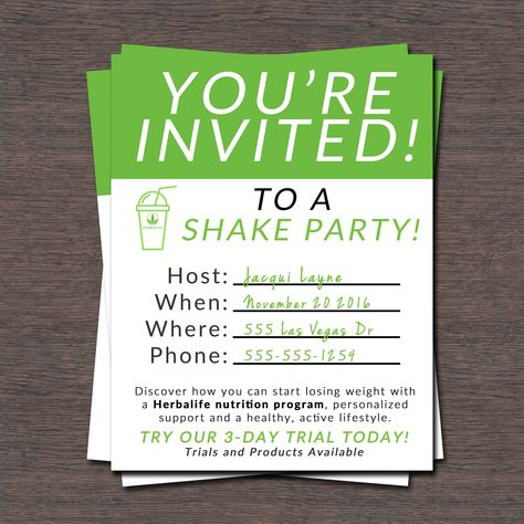 Herbalife Shake Party Invites – Free Printable – Las Vegas Fit Mom Herbalife Shake Party, Herbalife Business Cards, Herbalife Nutrition Facts, Herbalife Tips, Herbalife Business, Herbalife Nutrition Club, Nutrition Logo, Herbalife Distributor, Life Coach Certification