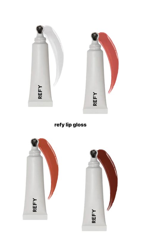 refy lip gloss #aesthetic #makeup #wishlist Refy Makeup Brand, Refy Lip Gloss, Refy Products, Refy Beauty Aesthetic, Fatima Core, Winter Baskets, Becky Core, Lip Gloss Aesthetic, Refy Lip