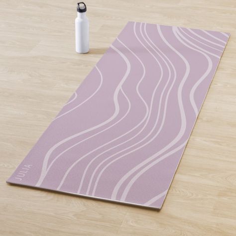 Modern Purple Lavender Wave Personalized Yoga Mat - yoga mats Personalized Yoga Mat, Purple Lavender, Yoga Mats, Yoga Mat, Lavender, Created By, Yoga, Stars, Purple