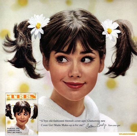 Female Icons Of The 1960s👗 on Instagram: “Colleen Corby , 1964🌼 #sixties #retro #sixtiesstyle #fashion #iconic #era #love #vintage #swingingsixties #1960s #actress #singer #model…” High Pigtails, Colleen Corby, 60s Makeup, Girl Hairdos, 1960s Hair, 60s Hair, 60s And 70s Fashion, Teen Magazine, Swinging Sixties