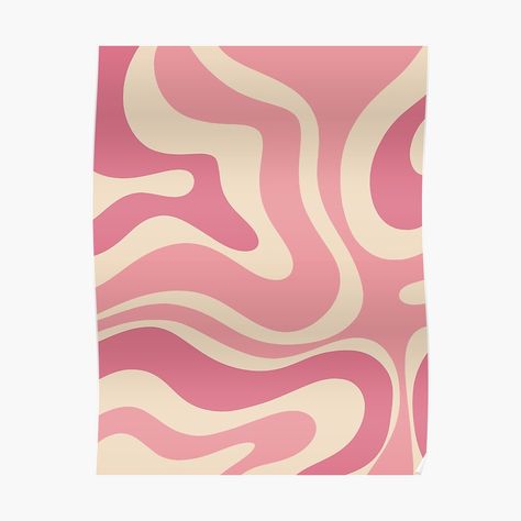 Cream Poster, Retro Liquid Swirl, Liquid Swirl, Diy Art Painting, Modern Retro, Abstract Pattern, Diy Art, Sale Poster, Swirl