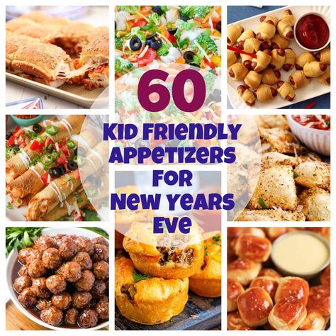 New Year At Home, Nye Appetizers, New Years Eve Snacks, Nye Food, Kid Friendly Appetizers, New Year's Snacks, New Years Eve Party Ideas Food, Nye Dinner, Kids New Years Eve