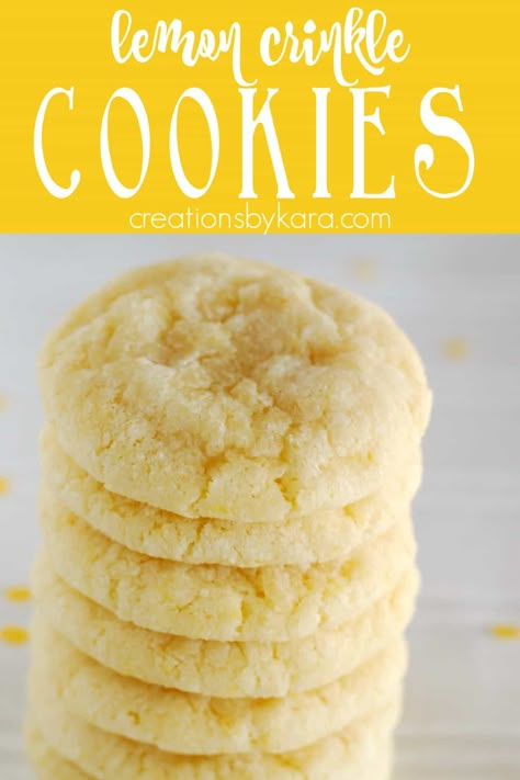 Lemon Cookies Easy, Food Monster, Crackle Cookies, Lemon Treats, Lemon Cookie, Lemon Cakes, Lemon Crinkle Cookies, Lemon Cookies Recipes, Amazing Cookies