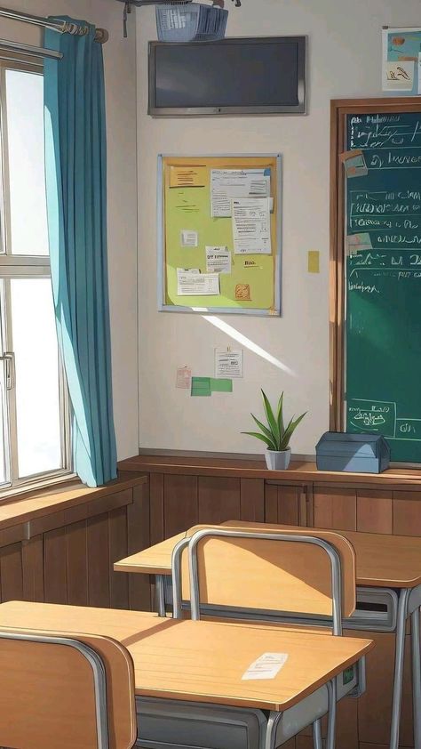 Chill Wallpaper, Anime Classroom, School Illustration, Cute Tumblr Wallpaper, Living Room Background, Interior Illustration, Girly Art Illustrations, Black Art Pictures, Phone Wallpaper Images