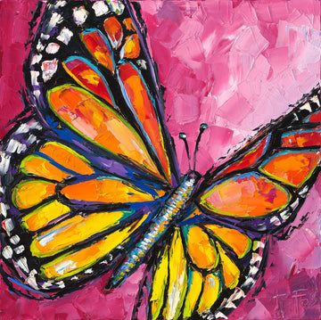 Welcome to the colorful world of Becky Fos Butterfly Painting Ideas, Painterly Paintings, Butterfly Painting Easy, Monarch Butterfly Painting, Butterfly Painting On Canvas, Monarch Butterfly Art, Butterfly Quilts, Monarch Butterflies Art, Butterfly Paintings