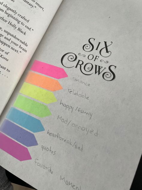 Six Of Crows Annotation Key, Romanticize Reading, Annotating Ideas, Annotate Book, Annotations Ideas, Book Tabbing, Annotation Key, Book Annotation Key, Book Annotation Ideas