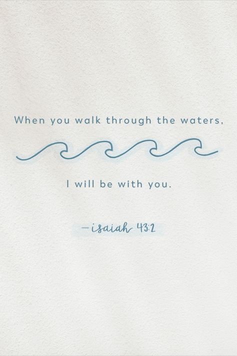 Wave Bible Verse, Isaiah 43 2 Tattoo Fonts, Christian Beach Quotes, Isaiah 12 2 Wallpaper, Bible Verses About The Ocean, Aesthetic Wallpaper With Bible Verse, Beachy Bible Verses, Isaiah 43 2 Wallpaper Aesthetic, Beach Verses