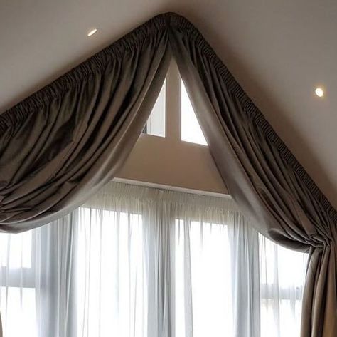 Melissa Hutcheson Interiors on Instagram: "Luxury bedrooms don’t need to be restricted to hotels. We created these sumptuous full height curtains using a @villanovafabric in this Apex feature window  and teamed them with sheers for privacy.  . . . #apexwindows #sheercurtains #curtainmakeroxford #curtainmakersoxfordshire #cotswoldcurtainmaker #cotswoldinteriors #oxfordinteriors #luxurybedroomdesign" Full Height Curtains, Feature Window, Apex Window, Luxury Bedrooms, Instagram Luxury, Luxury Bedroom Design, Sheer Curtains, Luxurious Bedrooms, Curtains