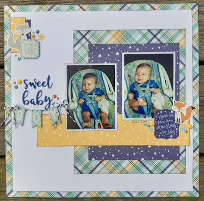 Sketch ~N~ Scrap: Sketch N Scrap #209 2 Photo Scrapbook Layouts Ideas, 2 Picture Scrapbook Layout, Baby Boy Scrapbook Layouts, Family Scrapbook Layouts, Baby Scrapbook Layouts, Baby Scrapbook Ideas, Year Scrapbook, Boy Scrapbook Layouts, Baby Scrapbook Album