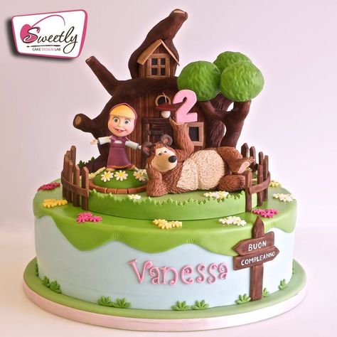 (6) Facebook Masha And The Bear Cake, Masha Cake, Party Ideas Kids, Marsha And The Bear, Gourmet Cakes, Bear Birthday Party, 3rd Birthday Cakes, Bear Cake, Masha And The Bear