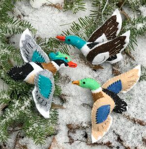 Moose Applique, Duck Ornaments, Wood Duck, Dmc Embroidery, Wood Ducks, Felt Craft, Wild Beauty, Dmc Embroidery Floss, Felt Birds