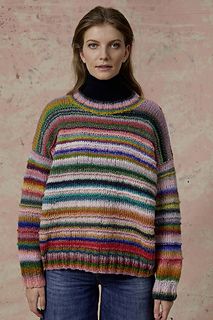 Striped Knitwear, Fair Isle Knitting Patterns, Knitting Instructions, Clouds Pattern, Lang Yarns, Easy Knitting Patterns, How To Start Knitting, Fine Yarn, Sweater Knitting Patterns