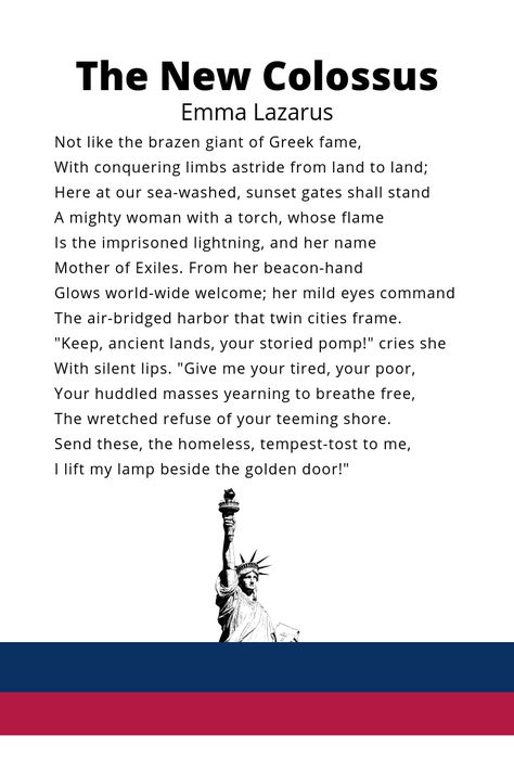 Emma Lazarus, Patriotic Poems, Patriotic America, The New Colossus, Usa Patriotic, Famous Americans, Truth Hurts, Interesting History, American Patriot