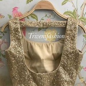 Gold Sequin Blouse, Sari Blouses, Golden Blouse, Blouse Sari, Blouse Lehenga, Blouse Indian, Indian Lehenga Choli, Bridesmaid Saree, Lengha Choli