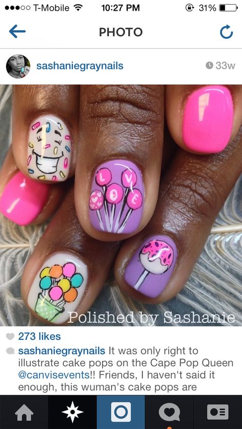 Nails With Pink, Pink Cupcakes, Pink Acrylics, Pink Acrylic Nails, Birthday Nails, Acrylic Nails, Fashion Beauty, Nail Art, Nails