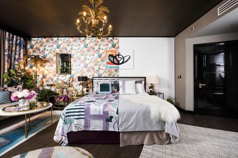 Can’t Choose Between Minimalism and Maximalism? This Hotel Room Says You Don’t Have To: gallery image 1 Minimalism Vs Maximalism, Maximalist Interior Design, Bedroom Inspirations Minimalist, Maximalist Interior, Hotel Suite Luxury, Room London, Interior Design Process, Hotel Room Design, Hotel Suite