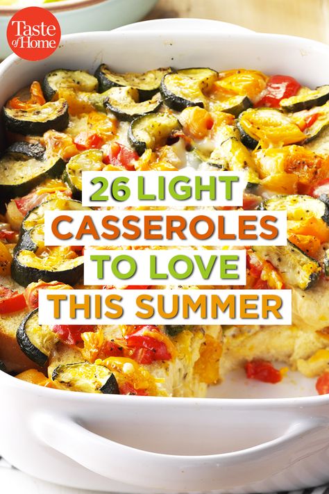 Light Suppers Healthy, Light Dishes For Dinner, Easy Light Casseroles, Light Suppers For Summer, Summer Healthy Recipes Dinner, Easy Summer Dinners For Two, Light Cooking Recipes Healthy, Favorite Summer Recipes, Easy Summer Casserole Recipes