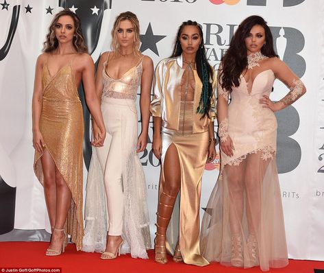 Little Mix Photoshoot, Little Mix Outfits, Litte Mix, Four Women, Laura Whitmore, Lily Donaldson, Red Carpet Outfits, Jesy Nelson, Brit Awards