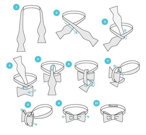 https://www.ties.com/how-to-tie-a-tie/bow-tie Tie A Bow Tie, Bow Tie Tutorial, Make A Bow Tie, Bowline Knot, Neck Tie Knots, Knots Guide, Make A Bow, Best Bow, Martingale Dog Collar