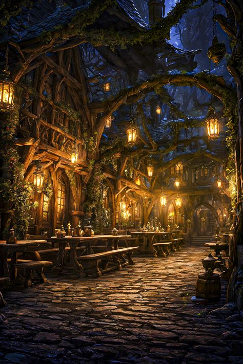 Elven City, Fantasy Town, My Fantasy World, Fantasy Forest, Fantasy Castle, Fantasy City, Fantasy Places, Fantasy Setting, Fantasy Art Landscapes