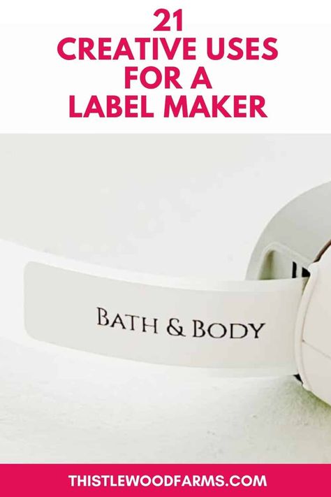 21 Creative Uses For Label Makers - Thistlewood Farm What To Label With Label Maker, Label Maker Font, Farmhouse Letters, Brother Label Maker, Projects Around The House, Label Makers, Thistlewood Farms, Pretty Printables, Mini Printer