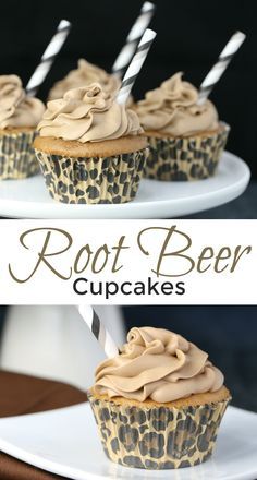 Root Beer Cupcakes, Beer Cupcakes, Delicious Cupcakes Recipes, Gourmet Cupcakes, Cupcake Flavors, Cupcakes Recipe, Cream Cheese Icing, Köstliche Desserts, Baking Cupcakes