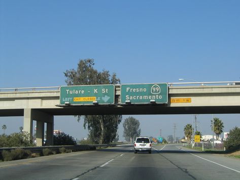 California @ AARoads - California 99 North - Tulare County #1 Nostalgic Scenery, Tulare California, Portfolio Reference, Visalia California, Tulare County, Fresno California, Sign Post, Road Signs, Street Signs