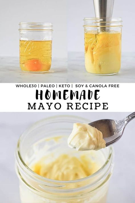 This easy Homemade Mayonnaise Recipe is made in just 3 minutes from start to finish. A few simple healthy ingredients and you'll have the thickest best tasting mayo you've ever had! And it's so easy, perfect for eating Whole 30, paleo and keto too! #finishedwithsalt #homemademayonaise #homemademayonnaiserecipe #easy #healthy #whole30 #keto | finishedwithsalt.com Shrimp Healthy, Broccoli Healthy, Homemade Mayo Recipe, Salmon Healthy, Potatoes Healthy, Recipes Potatoes, Homemade Mayonnaise Recipe, Recipes Japanese, Xmas Recipes