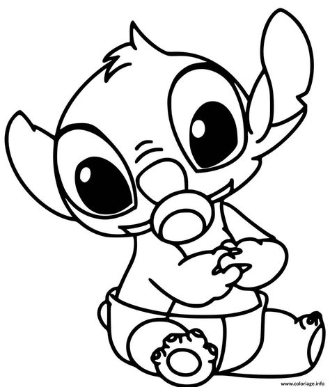 Coloriage bebe stitch à imprimer Bebe Stitch, Insect Coloring Pages, Stitch Coloring Pages, Frog Coloring Pages, Space Coloring Pages, Stitch Drawing, Cars Coloring Pages, Free Adult Coloring Pages, Easter Coloring Pages