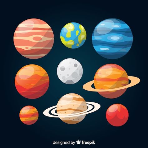 Flat Planet, Planet Vector, Space Icons, Planet Design, Space Illustration, Planets Art, Colorful Space, Space Backgrounds, Space Planets