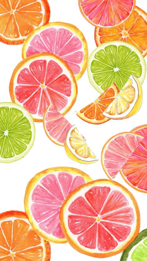 Grapefruit Wallpaper, Iphone Wallpaper Stars, Beachy Wallpaper, Juice Logo, Floral Wallpaper Iphone, Food Wallpaper, Iphone Wallpaper Themes, Matching Wallpaper, Orange Wallpaper