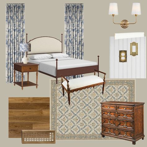 A Guide to: An English Cottage Bedroom English Country Style Bedroom, English Bedroom Classic, Cottage Core Bedroom Ideas, English Bedroom, Cottage Core Bedroom, English Cottage Bedroom, Bedroom Guide, Country Style Bedroom, Wainscoting Panels