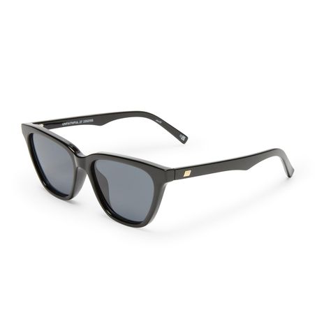 PRICES MAY VARY. Modern Cat Eye frame UV PROTECTION: Category 3 Stylish and simple, these Le Specs sunglasses feature glossy black acetate and a frame shape that's a cross between square and cat eye frames. Le Specs Sunglasses, Eye Frames, Modern Cat, Le Specs, Refined Style, Cat Eye Frames, Kids Luggage, Luxury Store, Shoes Jewelry