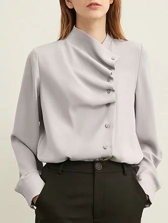 Tops - Shop Affordable Designer Tops for Women online | StyleWe Formal Dresses Long Sleeve, Dresses Date, Asymmetrical Blouse, Long Sleeve Dress Formal, Elegant Blouses, 가을 패션, Dresses Long Sleeve, Mode Inspiration, Fashion Details