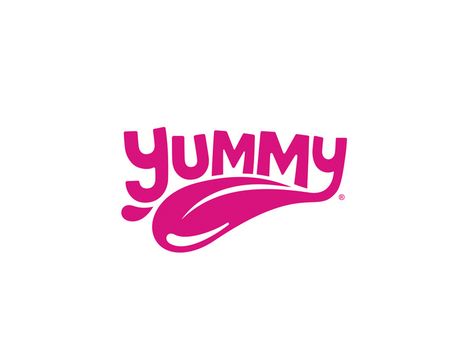 Yummy Logo by Luis Vaz  on Flickr Tasty Logo, Chip Packaging, Ice Cream Logo, Food Logo Design Inspiration, Toys Logo, Kitchen Logo, Desain Editorial, Text Logo Design, Food Logo Design