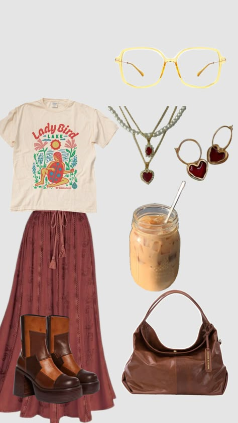 Artsy Outfit Summer, Style Vision Board, Cool Outfit Ideas, Autumn Palette, Artsy Outfit, Summer Board, Teaching Outfits, 70s Inspired Fashion, Style Mood Board