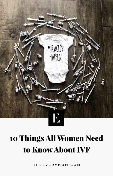 10 Things All Women Need to Know About IVF #TheEverymom Ivf Birth Announcement, Ivf Needles Picture, Ivf Photoshoot, Ivf Tattoo, Ivf Tattoos For Women, Ivf Baby Announcement, Ivf Calendar, Ivf Timeline, Ivf Preparation