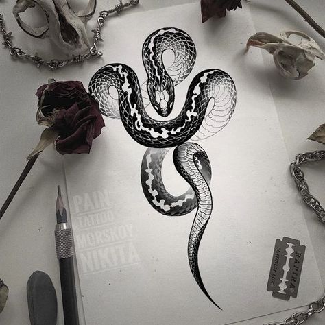 Dolphin Tattoo, Snake Painting, Cobra Tattoo, Tattoo Snake, Serpent Tattoo, Snake Drawing, Semicolon Tattoo, Snake Tattoo Design, Muster Tattoos