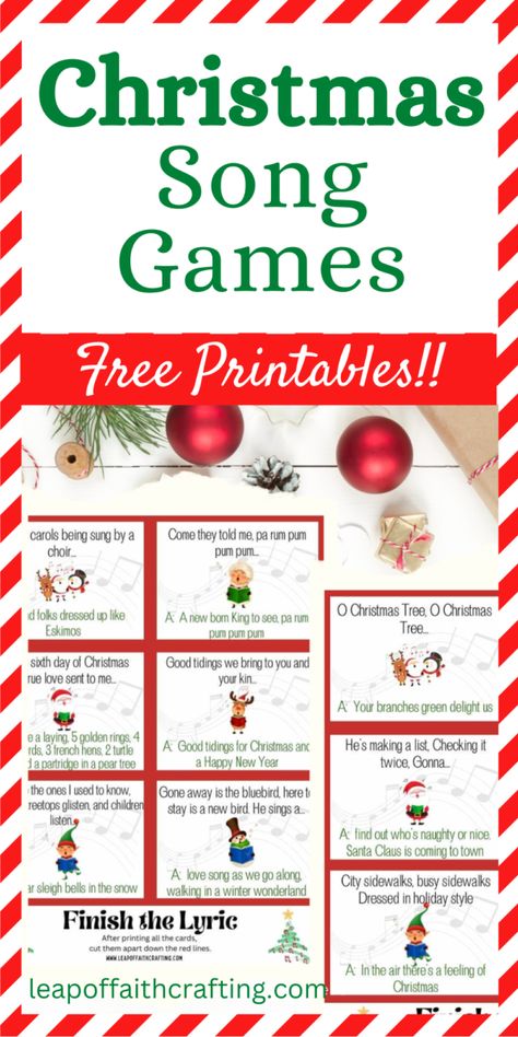 Guess The Christmas Song Free Printable, Christmas Finish The Lyrics Game, Christmas Finish The Lyrics Game Free, Finish The Lyrics Christmas Songs, Song Games, Christmas Song Games, Christmas Song Trivia, Christmas Carol Game, Christmas Carols Lyrics