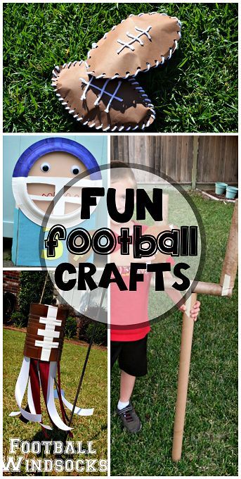 Football Crafts for Kids to Make #SuperBowl art projects | CraftyMorning.com Football Crafts Kids, Football Crafts For Kids, Sport Crafts, Sport Art Projects, Football Crafts, Sport Craft, Football Themes, Sport Basketball, Sport Art